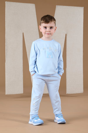 AW24 Mitch & Son ADDY Pale Blue Logo Badge Tracksuit