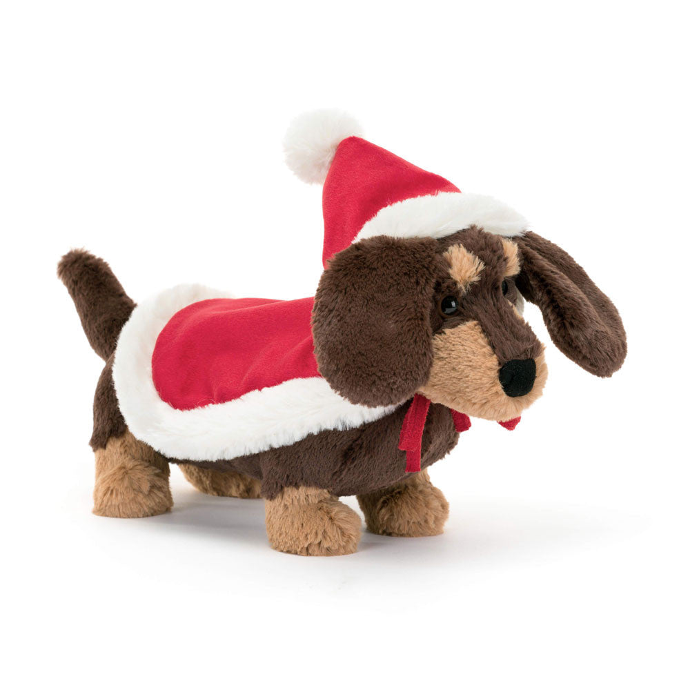 Jellycat Christmas Winter Warmer Otto Sausage Dog Soft Toy