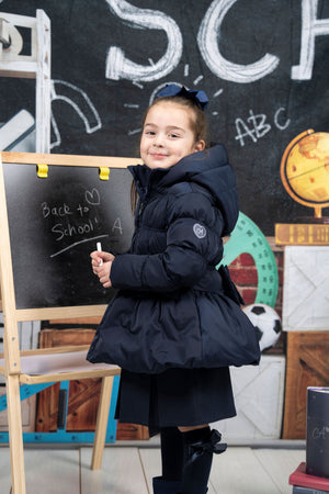 AW24 ADee AMZ Back To School Navy Blue Short Bow Jacket