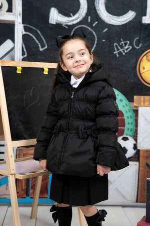 AW24 ADee AMZ Back To School Black Short Bow Jacket