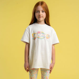 SS25 Bonini DYNAMIC White Multicoloured Swirl Logo Baggy T-Shirt