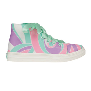 SS24 ADee JAZZY Lilac Printed Canvas High Tops