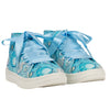 SS24 ADee JAZZY Aruba Blue & White Printed Canvas High Tops