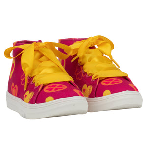 SS24 ADee JAZZY Hot Pink Printed Canvas High Tops