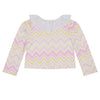 SS24 ADee LUCY Bright White Chevron Cardigan