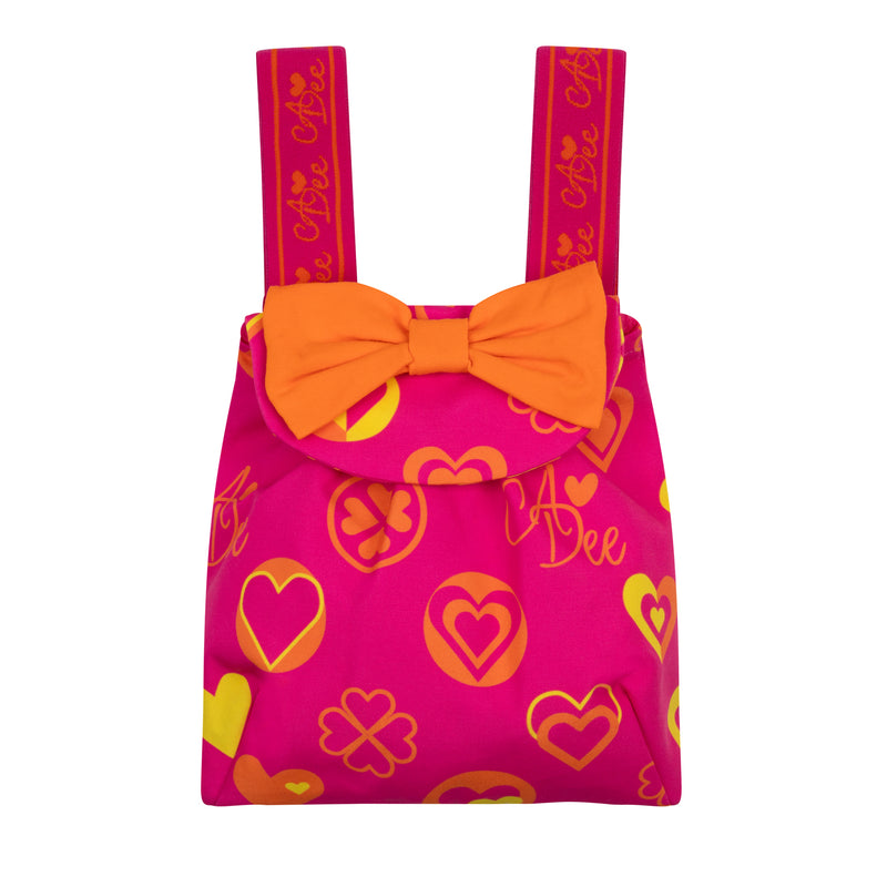 SS24 ADee MURPHIE Hot Pink Colour Block Heart Print Rucksack