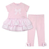 SS25 ADee CECELIA Pink Bow Logo Leggings Set