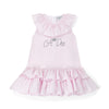 SS25 ADee CELESTE Pink & White Striped Frill Collar Dress