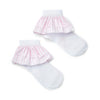 SS25 ADee CAPRI Pink & White Stripe Ankle Socks