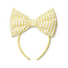 SS25 ADee DULCIE Yellow Check Bow Headband