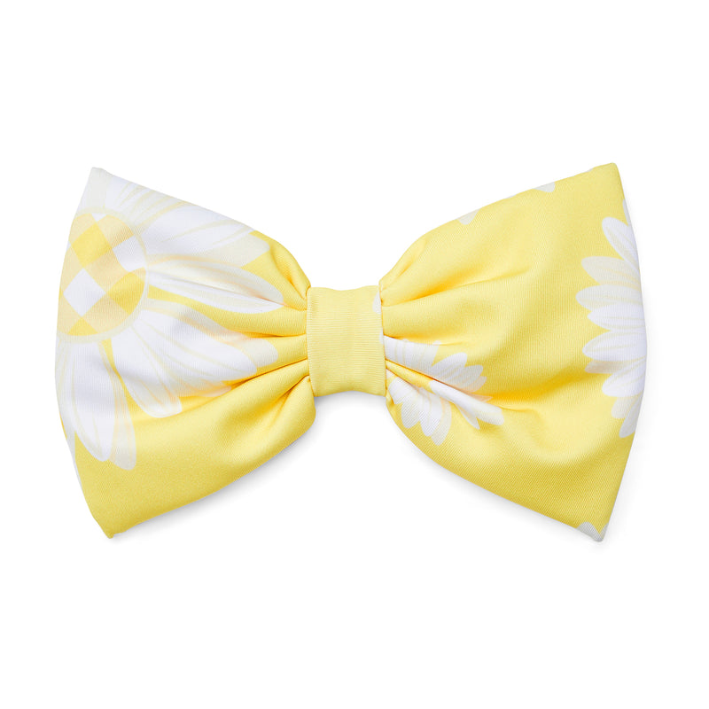 SS25 ADee DELORES Yellow & White Daisy Print Bow Hair Clip