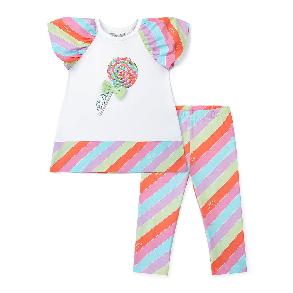 SS25 ADee EVA Multicoloured Striped Lollipop Leggings Set