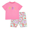 SS25 ADee ELLIE Pink Multicoloured Hearts Cycling Shorts Set