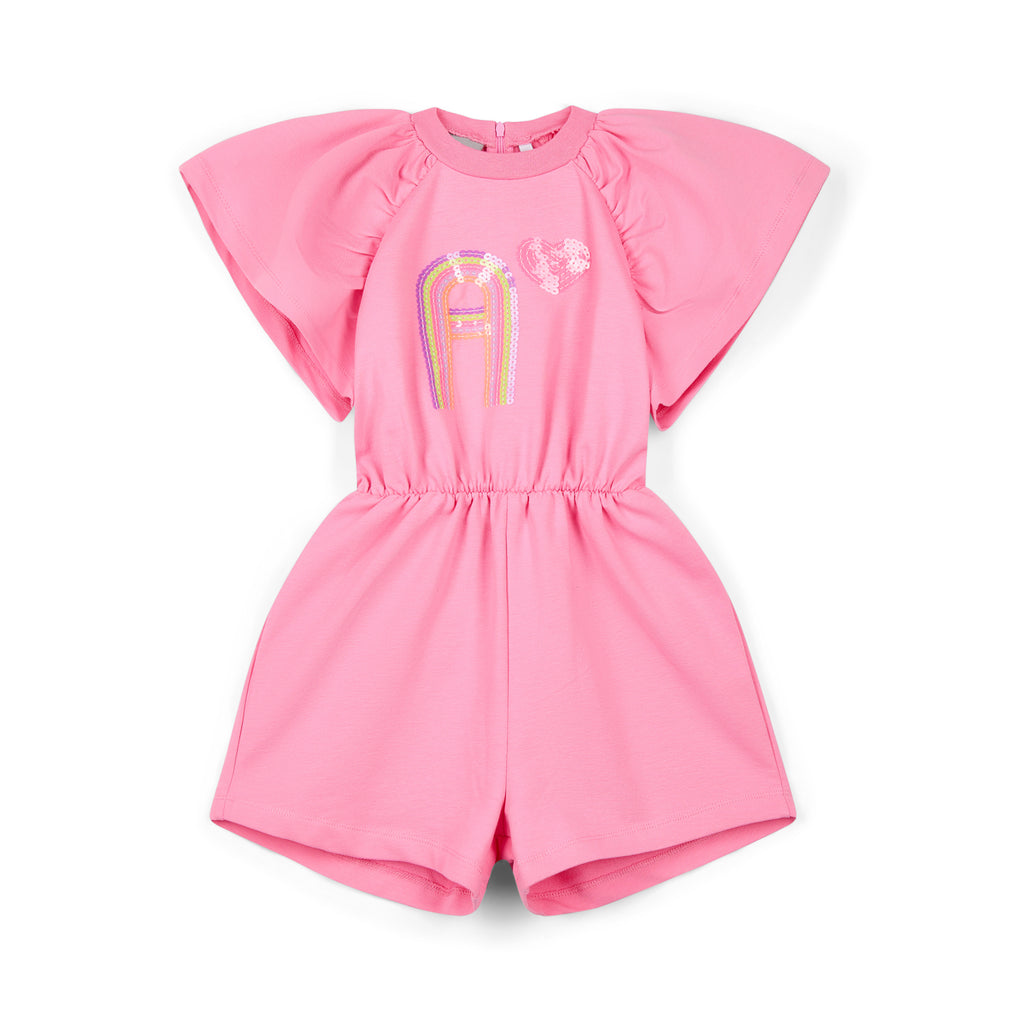 SS25 ADee DARCY Pink Logo Frill Playsuit