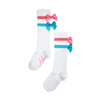 SS25 ADee EDITH White Striped Bow Knee High Socks