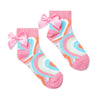 SS25 ADee EVIE Multicoloured Heart Print Bow Ankle Socks