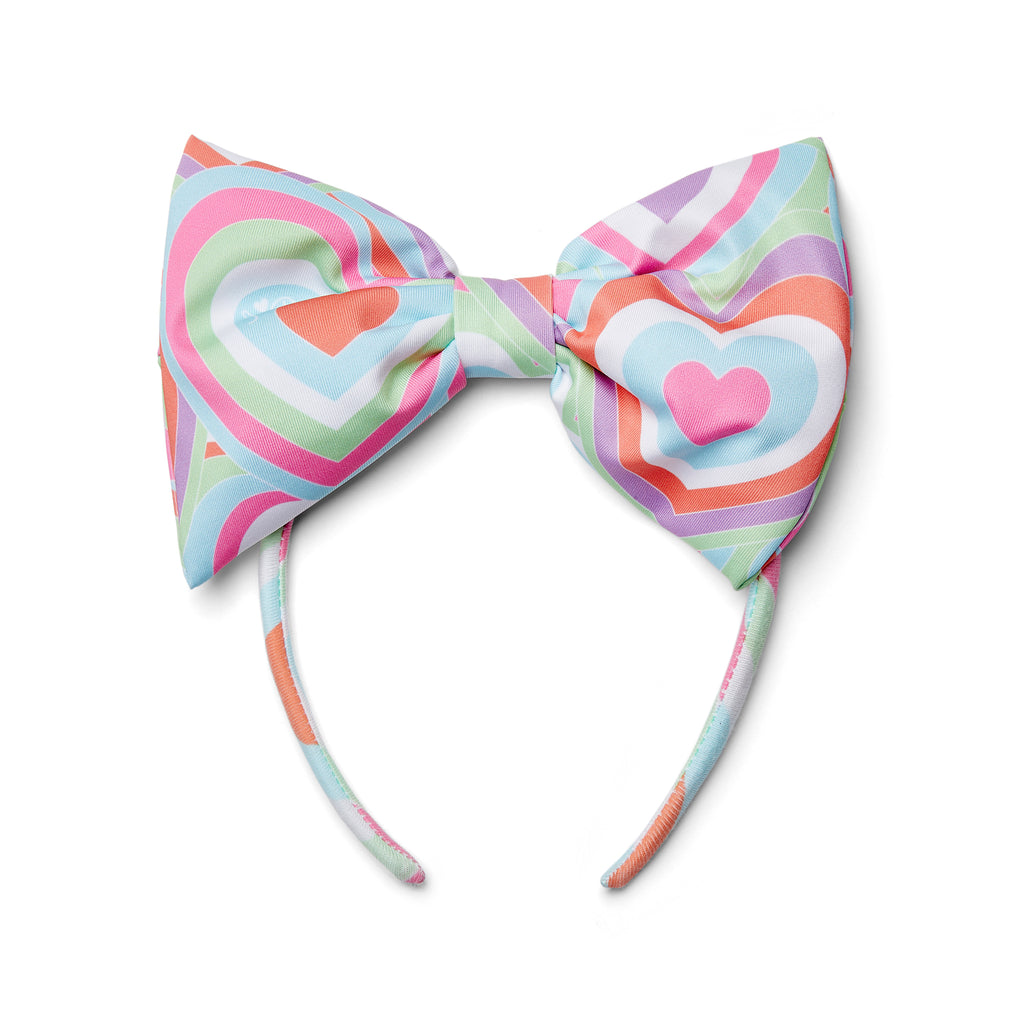 SS25 ADee EMILY Multicoloured Heart Print Bow Headband