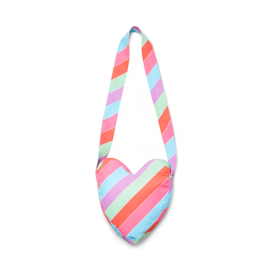 SS25 ADee ETTA Multicoloured Striped Heart Handbag