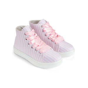 SS25 ADee JAZZY Pink Canvas High Tops