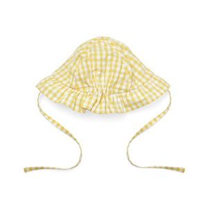 SS25 Little A AURORA Yellow & White Bow Sunhat