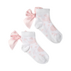 SS25 ADee CLEMINTINE White & Pink Bow Ankle Socks