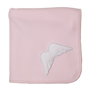 AW24 Baby Gi Pale Pink Cotton Angel Wings Blanket