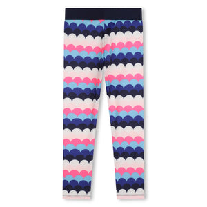 AW24 Billieblush Navy Blue Pink & White Mermaid Pattern Gym Legging Set