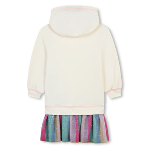 AW24 Billieblush Multicoloured 'Fun Shine' Heart Sequin Tutu Hoody Dress