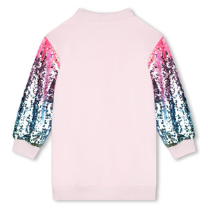 AW24 Billieblush Pink Multicoloured Sequin Heart Clouds Dress