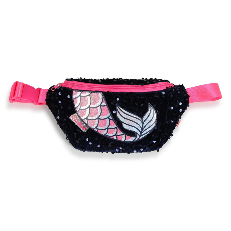 AW24 Billieblush Navy Blue & Pink Mermaid Sequin Bum Bag