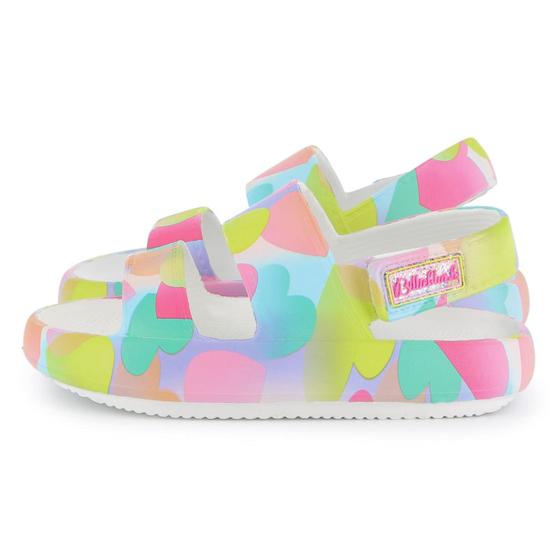 SS25 Billieblush Multicoloured Pattern Logo Sandals