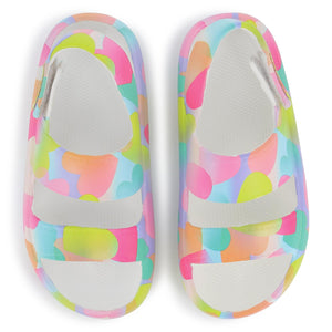 SS25 Billieblush Multicoloured Pattern Logo Sandals