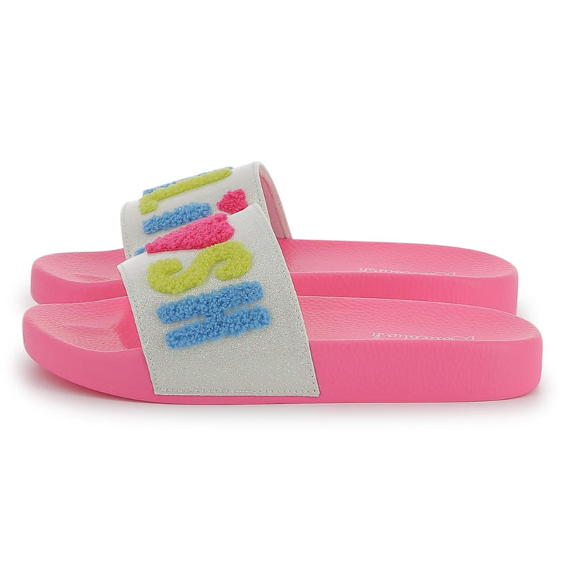 SS25 Billieblush Pink Multicoloured Logo Sliders