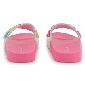 SS25 Billieblush Pink Multicoloured Logo Sliders