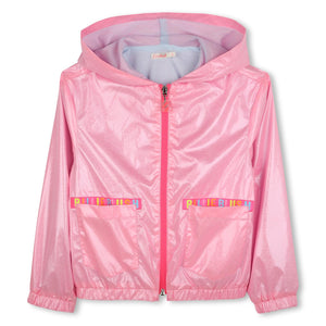 SS25 Billieblush Pink Logo Hooded Windbreaker Jacket