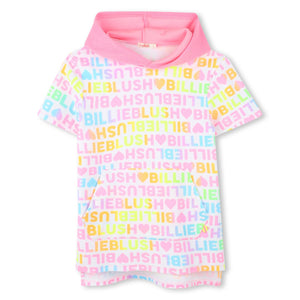 SS25 Billieblush Multicoloured Logo Terry Towelling Hooded Dress