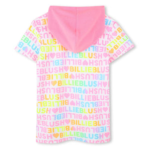 SS25 Billieblush Multicoloured Logo Terry Towelling Hooded Dress