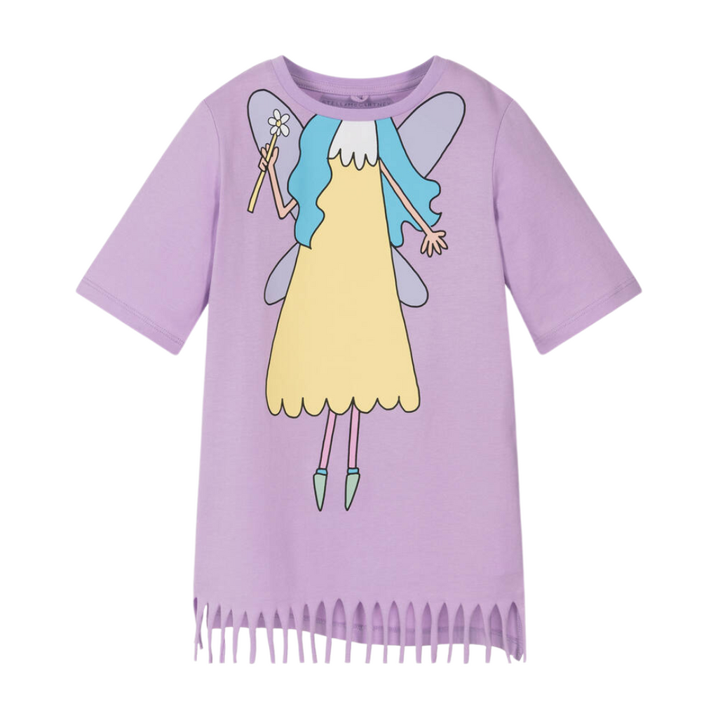 SS25 Stella McCartney Purple Fairy Fringe Dress