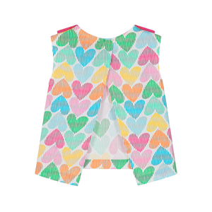 SS25 Agatha Ruiz De La Prada Junior White Multicoloured Hearts Trousers Set