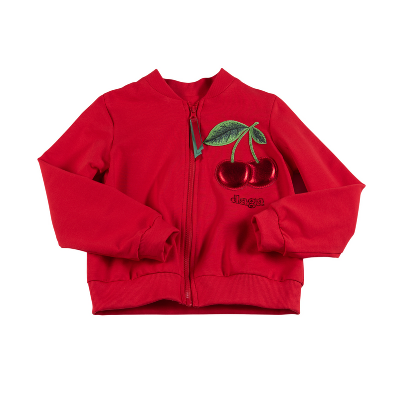 SS25 Daga Red & Green Cherries Bomber Jacket