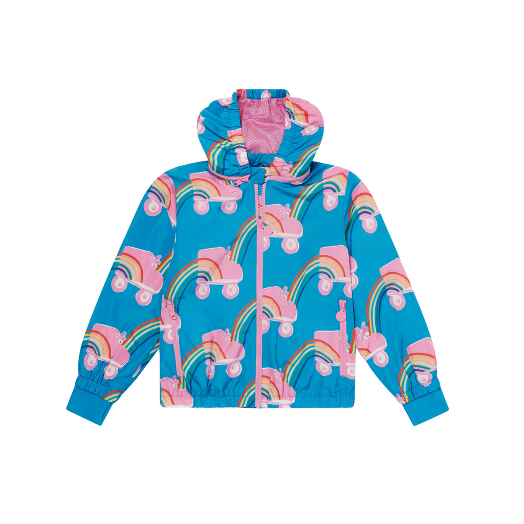 SS25 Stella McCartney Blue & Pink Rainbow Roller Skates Jacket