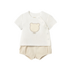 SS25 Mayoral Baby Beige Teddy Bear Shorts Set