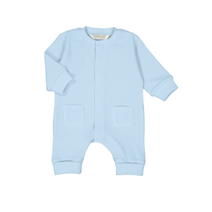 SS25 Mayoral Baby Blue Ribbed Teddy Bear Babygrow