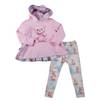 AW24 Daga Pink & Blue Teddy Bear Hoody Legging Set