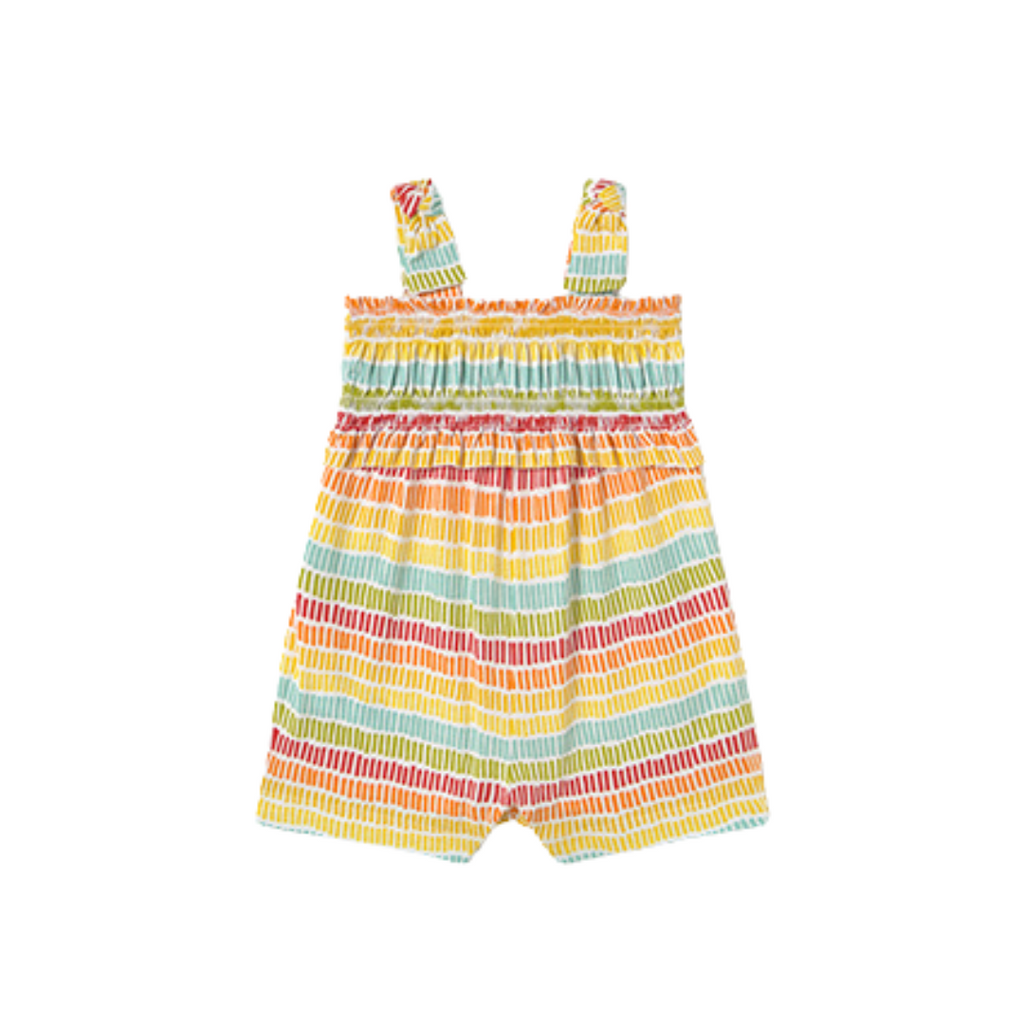 SS25 Mayoral Multicoloured Lines Pattern Playsuit