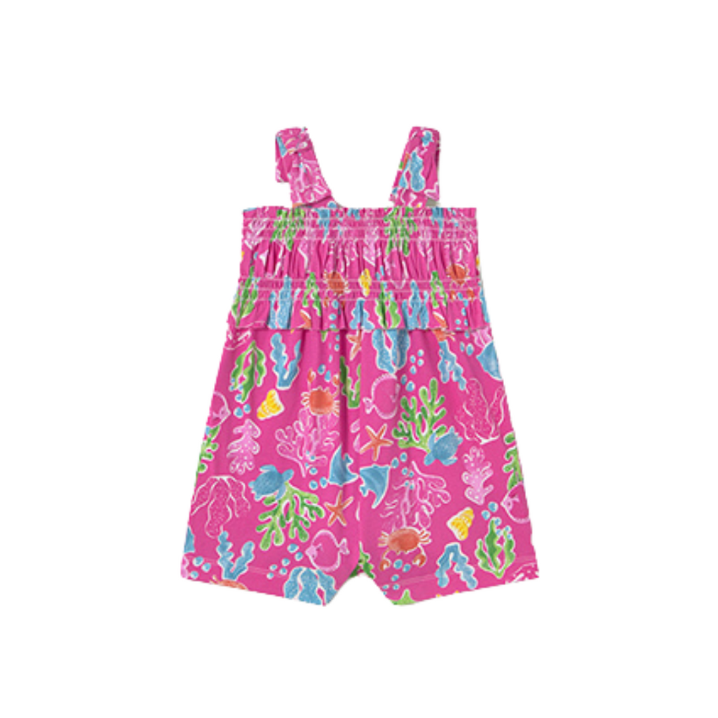 SS25 Mayoral Pink Multicoloured Tropical Playsuit