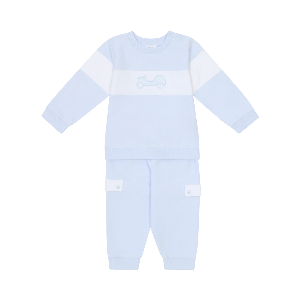 SS25 Deolinda Blue & White Car Tracksuit