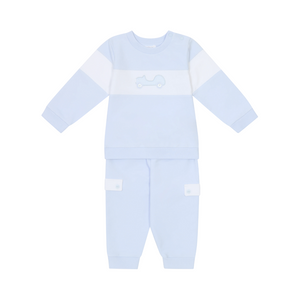 SS25 Deolinda Blue & White Car Tracksuit