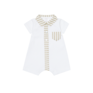 SS25 Deolinda Beige & White Stripe Romper