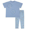 AW24 ADee PAM Iced Blue Baggy Tee Diamond Legging Set